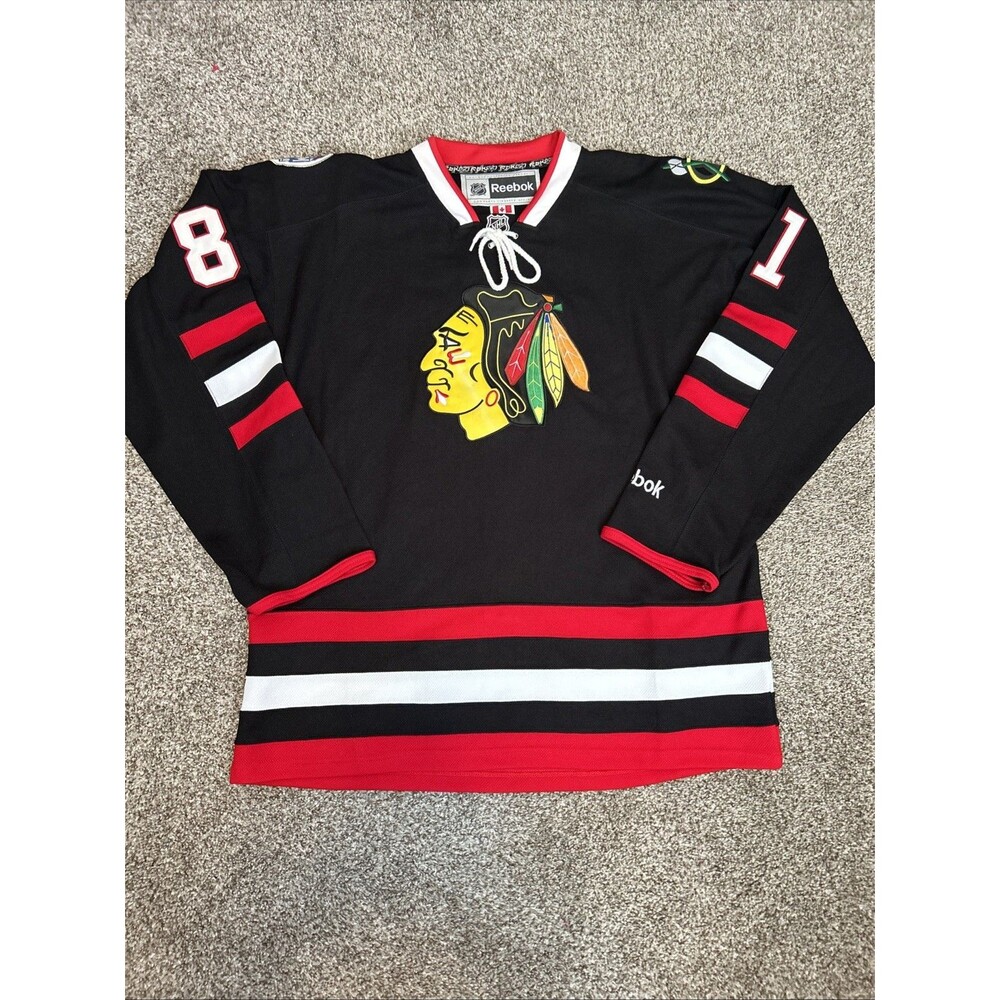 Marian Hossa Chicago Blackhawks Jersey Mens Black 54 Sewn NHL Vintage Reebok